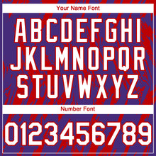 Загрузить изображение в средство просмотра галереи, Custom Purple White-Red 3D Pattern Design Splatter Torn Sharp Brush Stroke Authentic Baseball Jersey
