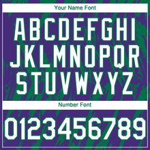 Загрузить изображение в средство просмотра галереи, Custom Purple White-Kelly Green 3D Pattern Design Splatter Torn Sharp Brush Stroke Authentic Baseball Jersey
