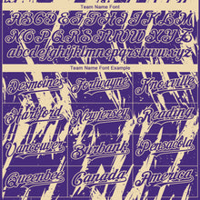 Load image into Gallery viewer, Custom Purple Cream 3D Pattern Design Splatter Torn Sharp Brush Stroke Authentic Baseball Jersey
