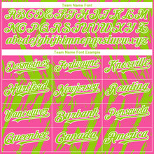 Charger l'image dans la galerie, Custom Pink Neon Green-White 3D Pattern Design Splatter Torn Sharp Brush Stroke Authentic Baseball Jersey
