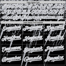 Charger l'image dans la galerie, Custom Black Gray-White Distressed Scratch Brush Stroke Authentic Baseball Jersey
