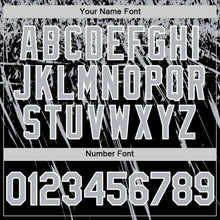 Charger l'image dans la galerie, Custom Black Gray-White Distressed Scratch Brush Stroke Authentic Baseball Jersey
