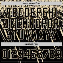 Загрузить изображение в средство просмотра галереи, Custom Black Cream Distressed Scratch Brush Stroke Authentic Baseball Jersey
