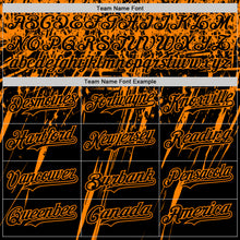 Загрузить изображение в средство просмотра галереи, Custom Black Bay Orange Distressed Scratch Brush Stroke Authentic Baseball Jersey
