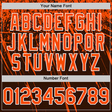 Charger l'image dans la galerie, Custom Brown Orange-White Distressed Scratch Brush Stroke Authentic Baseball Jersey
