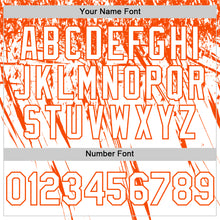 Charger l'image dans la galerie, Custom White Orange Distressed Scratch Brush Stroke Authentic Baseball Jersey
