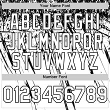 Load image into Gallery viewer, Custom White Black Distressed Scratch Brush Stroke Authentic Baseball Jersey
