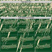Charger l'image dans la galerie, Custom Green Cream Distressed Scratch Brush Stroke Authentic Baseball Jersey
