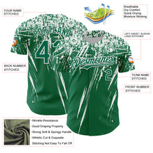 Laden Sie das Bild in den Galerie-Viewer, Custom Kelly Green White Distressed Scratch Brush Stroke Authentic Baseball Jersey
