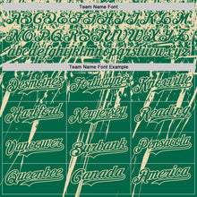 Charger l'image dans la galerie, Custom Kelly Green Cream Distressed Scratch Brush Stroke Authentic Baseball Jersey
