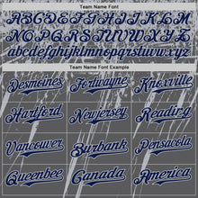 Charger l'image dans la galerie, Custom Steel Gray Navy-Gray Distressed Scratch Brush Stroke Authentic Baseball Jersey
