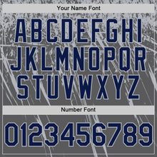 Charger l'image dans la galerie, Custom Steel Gray Navy-Gray Distressed Scratch Brush Stroke Authentic Baseball Jersey
