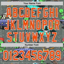 Laden Sie das Bild in den Galerie-Viewer, Custom Gray Orange-White 3D Pattern Design Alien UFO Space Authentic Baseball Jersey
