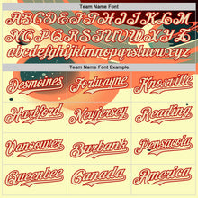 Load image into Gallery viewer, Custom Orange Cream-Red 3D Pattern Design Alien Spaceship Fleet UFO Galaxy Authentic Baseball Jersey

