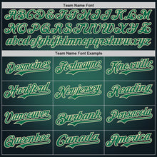 Load image into Gallery viewer, Custom Black Kelly Green-Cream 3D Pattern Design Alien Spaceship Fleet UFO Galaxy Authentic Baseball Jersey
