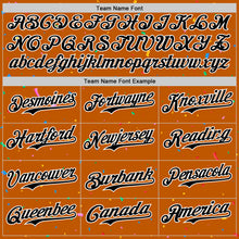 Charger l'image dans la galerie, Custom Texas Orange Black-White 3D Pattern Design Confetti Colorful Speckle Authentic Baseball Jersey
