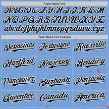 Charger l'image dans la galerie, Custom Powder Blue Black-White 3D Pattern Design Confetti Colorful Speckle Authentic Baseball Jersey
