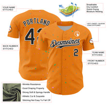 Load image into Gallery viewer, Custom Bay Orange Black-White 3D Pattern Design Confetti Colorful Speckle Authentic Baseball Jersey
