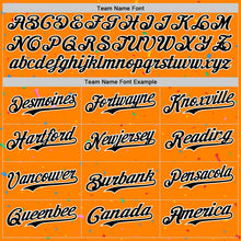 Load image into Gallery viewer, Custom Bay Orange Black-White 3D Pattern Design Confetti Colorful Speckle Authentic Baseball Jersey
