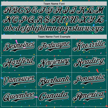 Laden Sie das Bild in den Galerie-Viewer, Custom Midnight Green Black-White 3D Pattern Design Confetti Colorful Speckle Authentic Baseball Jersey
