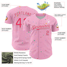 Load image into Gallery viewer, Custom Light Pink Neon Pink-White 3D Pattern Design Confetti Colorful Speckle Authentic Baseball Jersey
