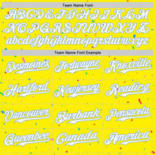 Загрузить изображение в средство просмотра галереи, Custom Light Yellow White-Light Blue 3D Pattern Design Confetti Colorful Speckle Authentic Baseball Jersey
