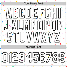 Load image into Gallery viewer, Custom White Black 3D Pattern Design Confetti Colorful Speckle Authentic Baseball Jersey
