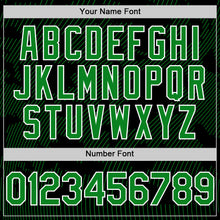 Charger l'image dans la galerie, Custom Black Grass Green-White Curve Lines Authentic Baseball Jersey
