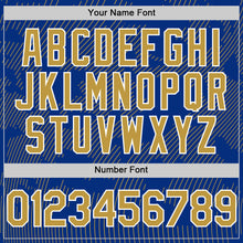 Laden Sie das Bild in den Galerie-Viewer, Custom Royal Old Gold-White Curve Lines Authentic Baseball Jersey
