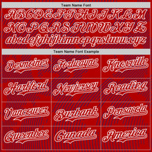 Laden Sie das Bild in den Galerie-Viewer, Custom Red Royal-White Curve Lines Authentic Baseball Jersey
