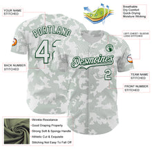 Load image into Gallery viewer, Custom White Green Curve Lines Authentic Baseball Jersey
