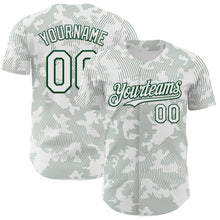 Load image into Gallery viewer, Custom White Green Curve Lines Authentic Baseball Jersey
