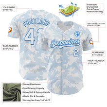 Load image into Gallery viewer, Custom White Electric Blue Curve Lines Authentic Baseball Jersey
