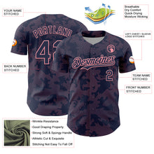 Laden Sie das Bild in den Galerie-Viewer, Custom Navy Medium Pink Curve Lines Authentic Baseball Jersey
