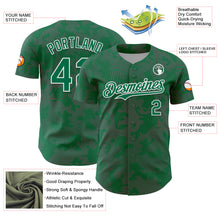 Laden Sie das Bild in den Galerie-Viewer, Custom Kelly Green Pink-White Curve Lines Authentic Baseball Jersey
