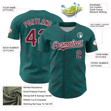 Charger l'image dans la galerie, Custom Teal Crimson-White Curve Lines Authentic Baseball Jersey
