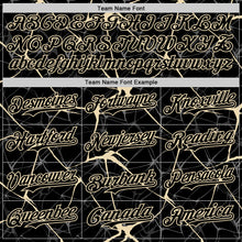 Load image into Gallery viewer, Custom Black Cream 3D Pattern Design Abstract Network Authentic Baseball Jersey
