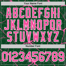 Load image into Gallery viewer, Custom Green Pink-White 3D Pattern Design Abstract Network Authentic Baseball Jersey
