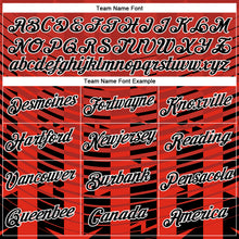 Загрузить изображение в средство просмотра галереи, Custom Red Black-White 3D Pattern Abstract Geometric Dynamic Stripe Performance T-Shirt
