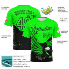 Загрузить изображение в средство просмотра галереи, Custom Aurora Green-Black 3D Pattern Aguila Eagle Performance T-Shirt
