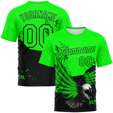Загрузить изображение в средство просмотра галереи, Custom Aurora Green-Black 3D Pattern Aguila Eagle Performance T-Shirt
