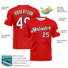 Load image into Gallery viewer, Custom Fire Red White-Black 3D Pattern Tone-on-Tone Minimalist Sytle Performance T-Shirt
