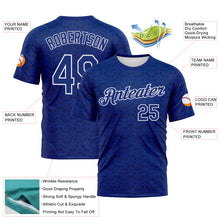 Load image into Gallery viewer, Custom Royal-White 3D Pattern Tone-on-Tone Minimalist Sytle Performance T-Shirt
