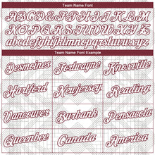 Charger l'image dans la galerie, Custom White-Burgundy 3D Pattern Geometric Retro Athletic Performance T-Shirt
