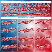 Загрузить изображение в средство просмотра галереи, Custom Black Royal-Red 3D American Flag Fashion Authentic Baseball Jersey
