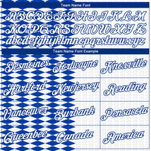 Загрузить изображение в средство просмотра галереи, Custom White Thunder Blue-Gray 3D Pattern Classic Argyle Diamond Performance T-Shirt
