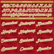 Charger l'image dans la galerie, Custom Red White-Old Gold 3D Pattern Phantom Subtle Grid Performance T-Shirt
