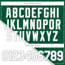 Charger l'image dans la galerie, Custom Kelly Green White-Gray 3D Pattern Subtle Diagonal Split Performance T-Shirt
