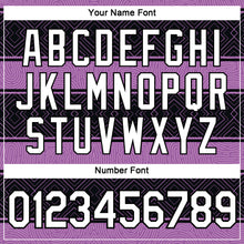 Charger l'image dans la galerie, Custom Black White-Purple 3D Pattern Tribal Geometric Horizontal Stripe Performance T-Shirt
