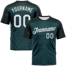 Laden Sie das Bild in den Galerie-Viewer, Custom Midnight Green-White 3D Pattern Diamond Performance T-Shirt
